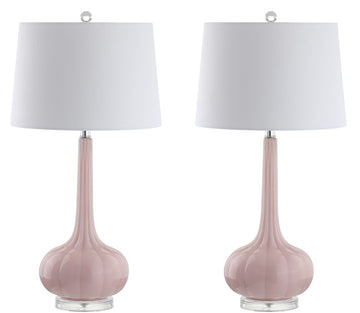 Bette 28.5" Glass Teardrop LED Table Lamp - JONATHAN Y